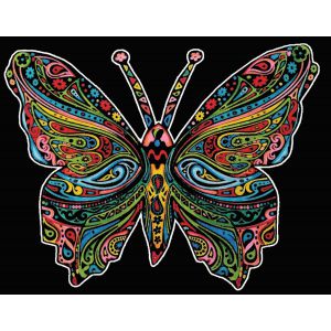 Kolorowanka welwetowa Motyl, 47x35 cm